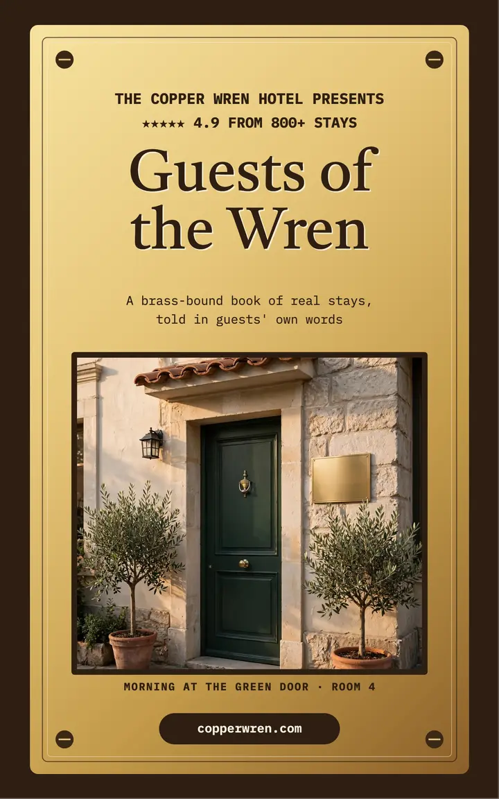 Copper Wren guest stories brass ebook template