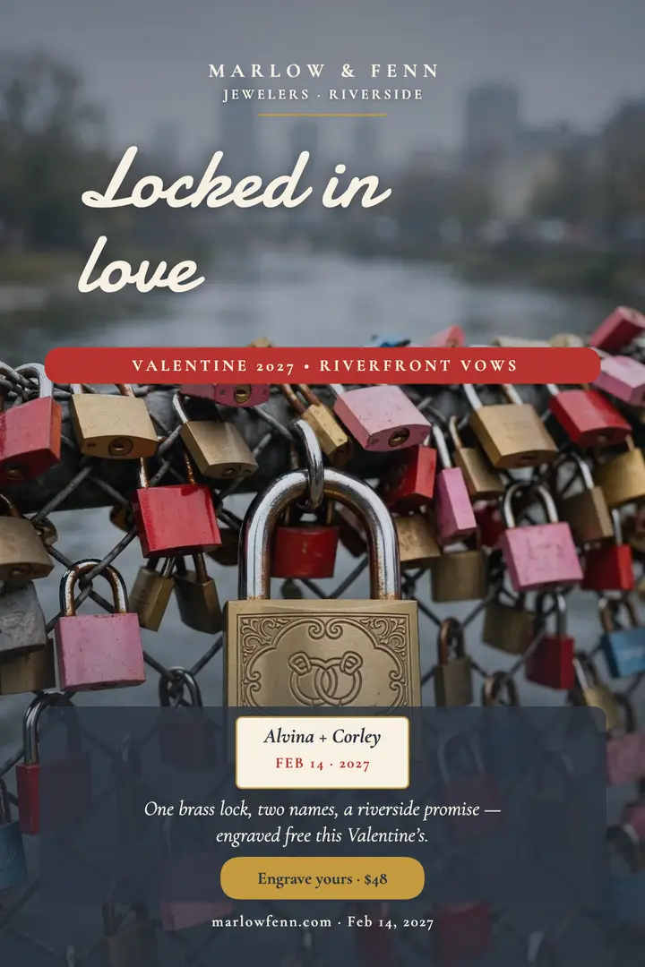 Marlow and Fenn locked in love poster template