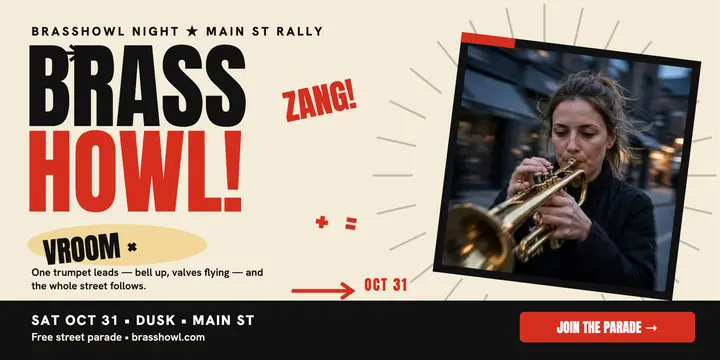 Brasshowl street party futurist post template