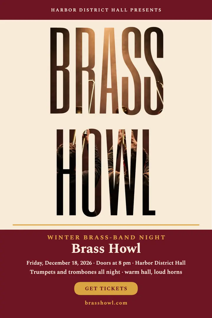 Brass Howl brass poster template
