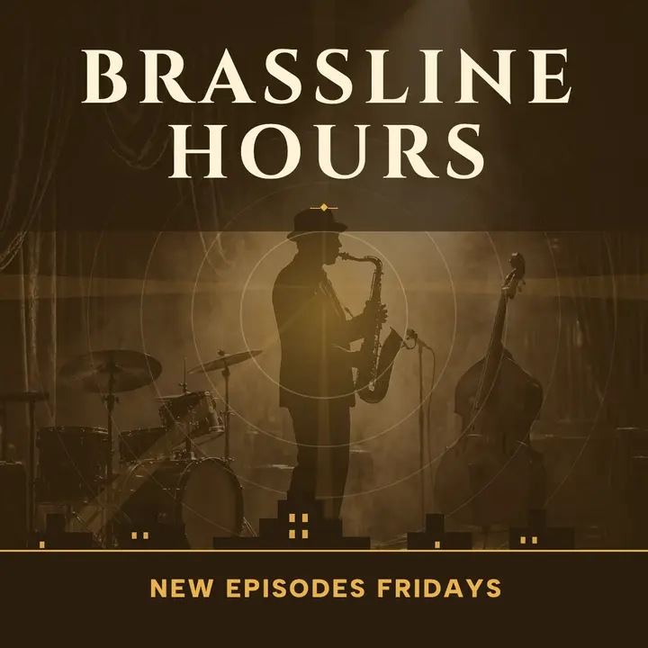 Brassline Hours jazz podcast cover template