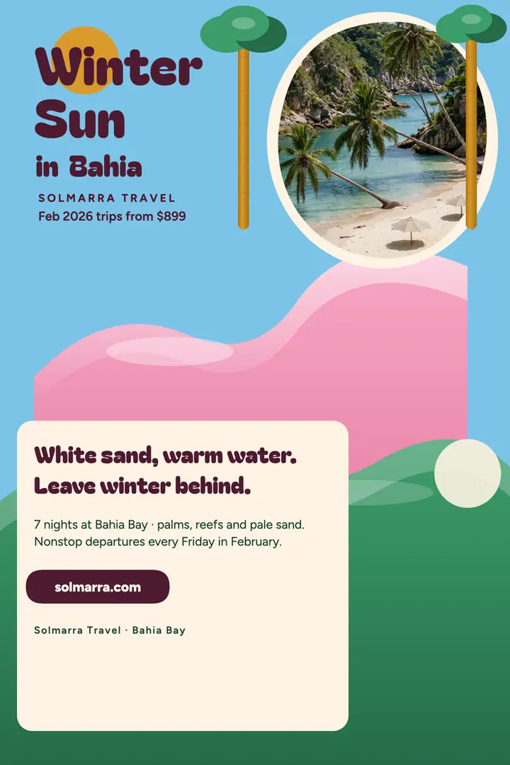Solmarra winter sun in Bahia poster template