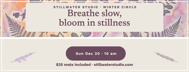 Winter breathwork circle lumen cover: breathwork circle cover template
