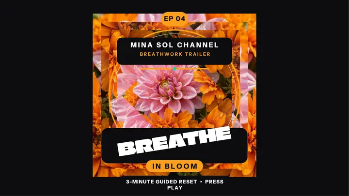 Breathe in Bloom breathwork trailer thumbnail template