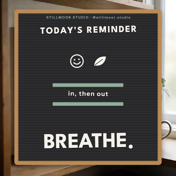 Breathe daily affirmation letterboard post template
