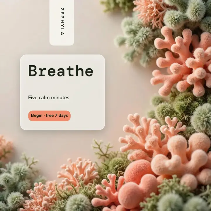 Zephyla breathing app calm minutes post template