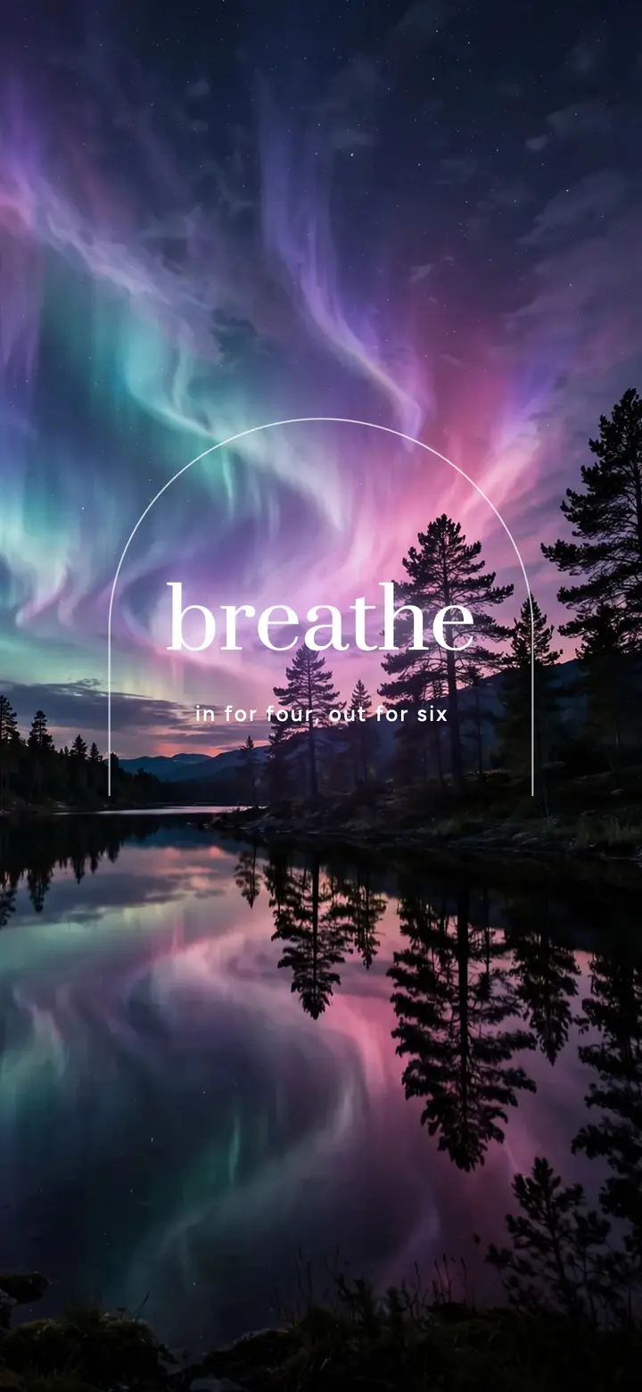 Breathe wallpaper, aurora template