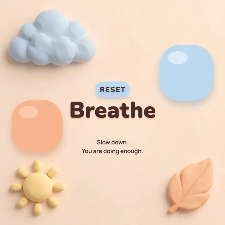 Breathe clay affirmation post template