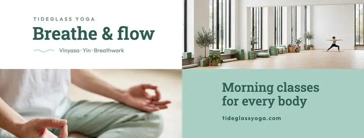 Breathe & flow yoga cover template