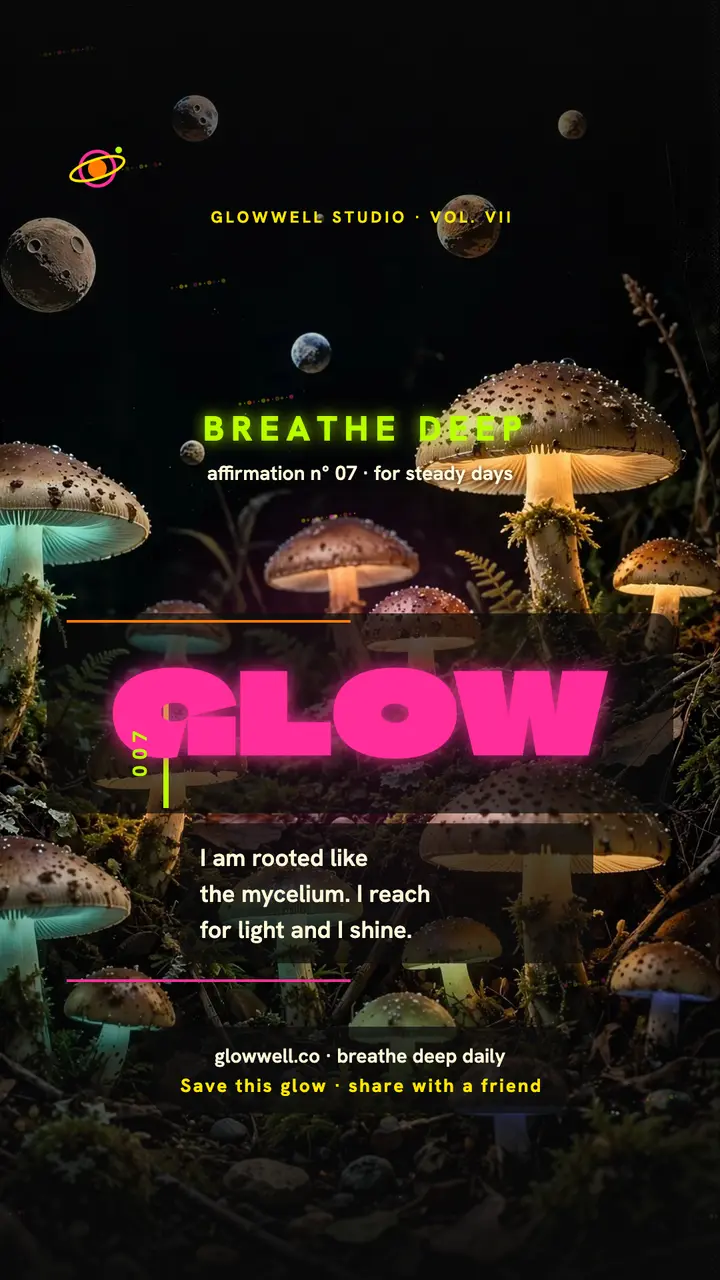 Glowwell breathe deep glowing story template