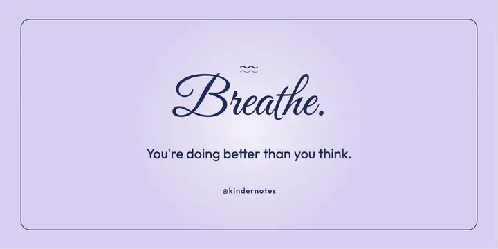 Breathe calm quote template