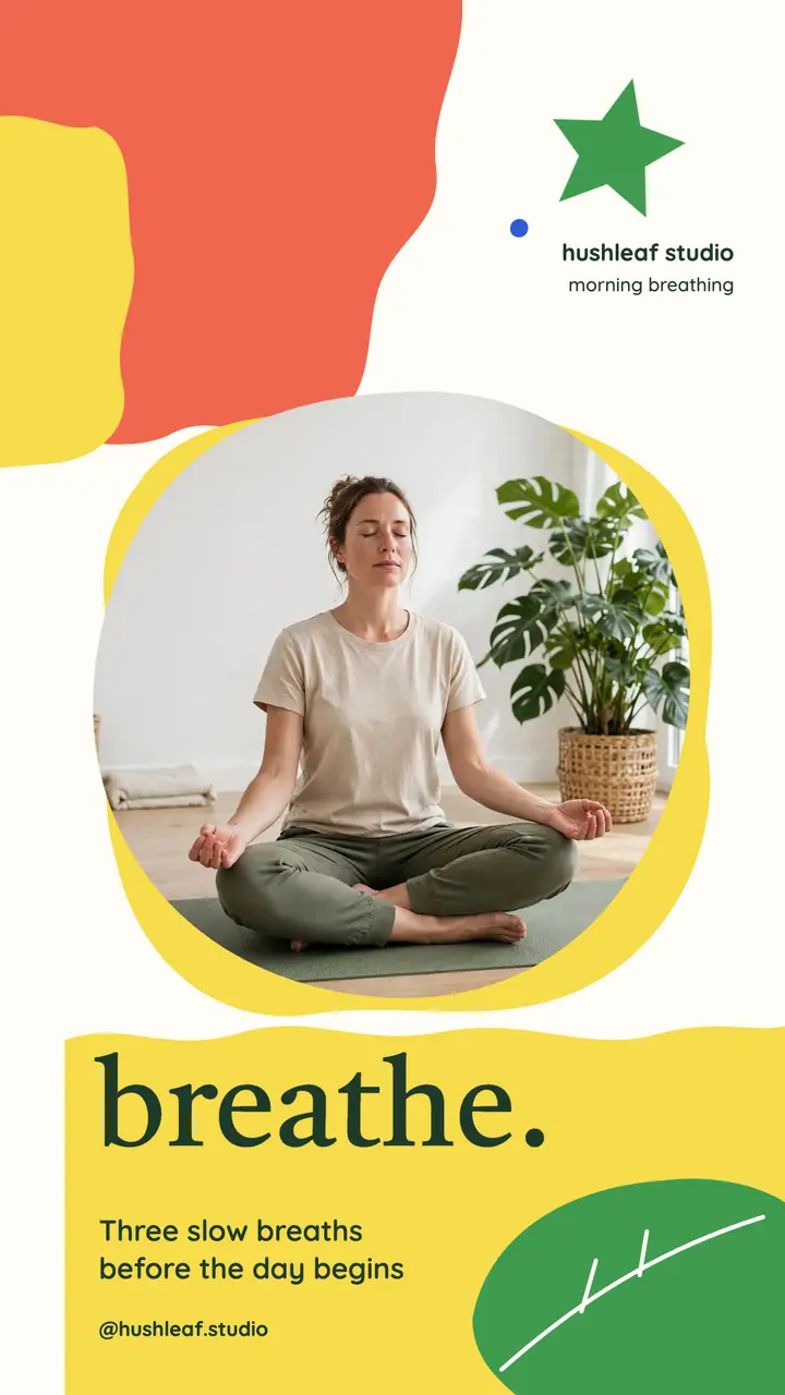 Hushleaf Studio breathe reminder story template