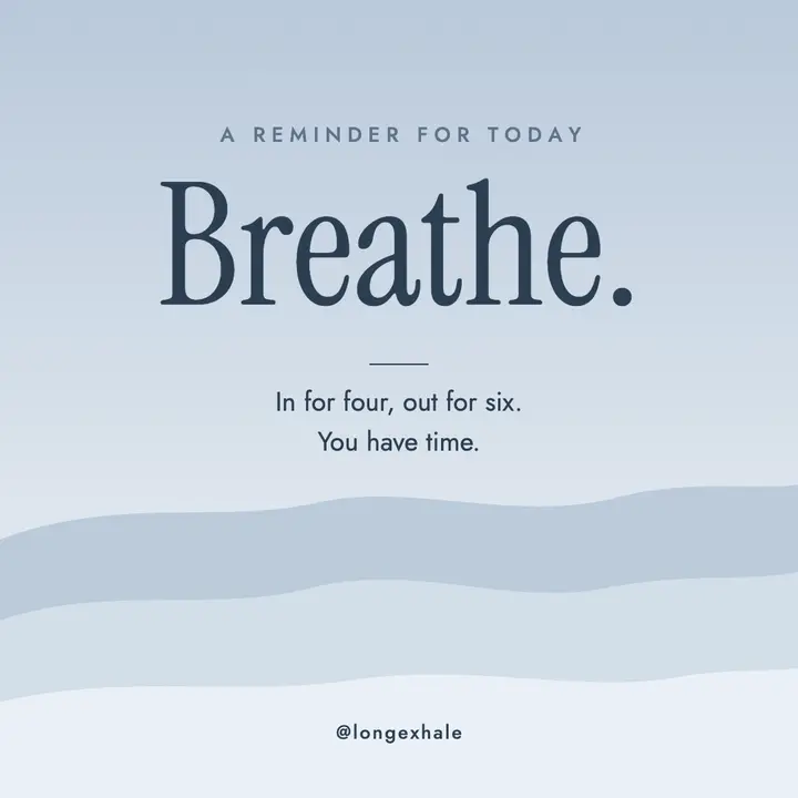 Breathe calm quote post template