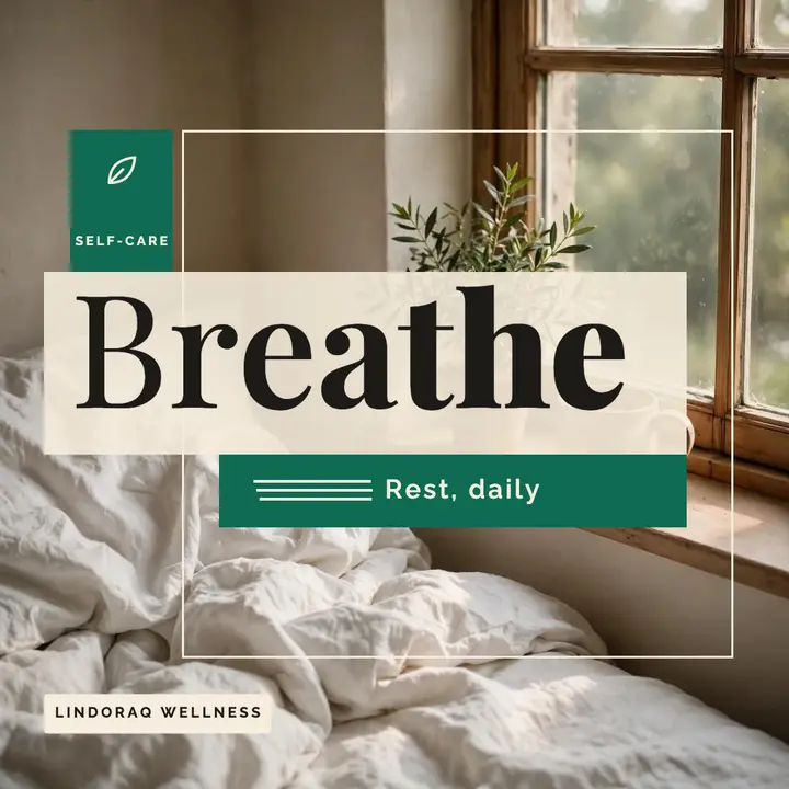 Breathe Sunday self-care post, variable serif template