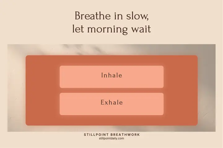 Breathe slow morning breathwork postcard: breathwork postcard template