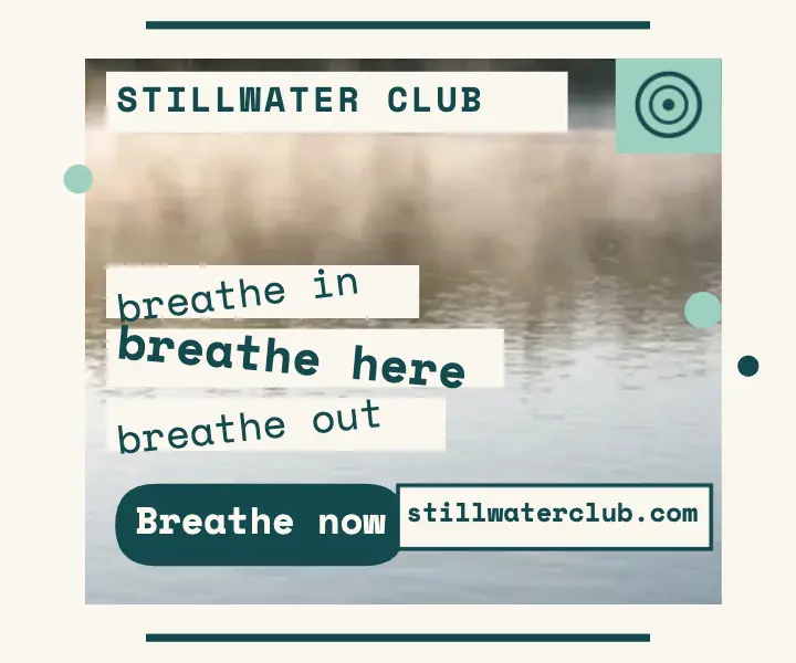 Stillwater Club breathe wave wellness ad: wellness ad template