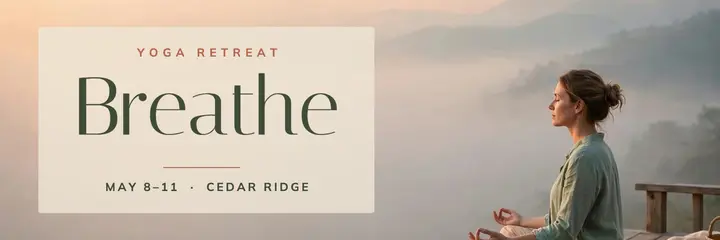 Breathe yoga retreat header template