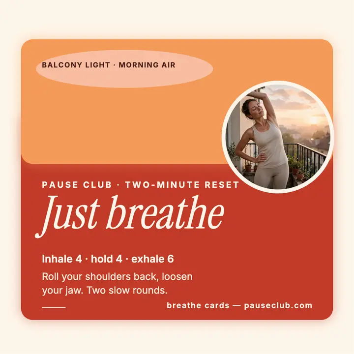 Pause Club two-minute breathing reset post template