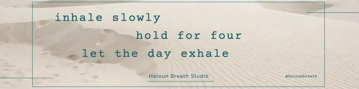 Haloun Breath Studio breathwork LinkedIn banner template