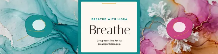 Breathe breathwork banner, Liora Bennett template