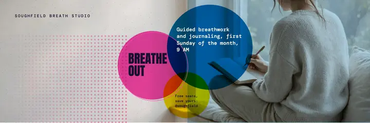 Soughfield Breath Studio breathwork and journaling X header template