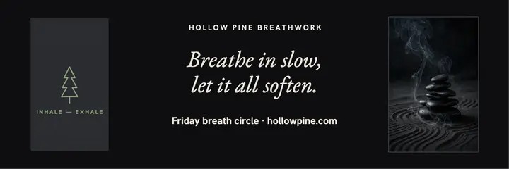 Hollow Pine breathwork mantra header template
