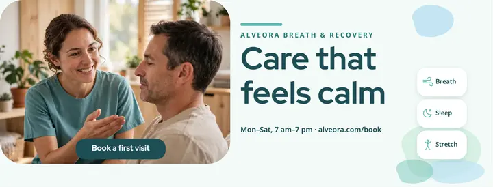 Alveora breathwork and recovery clinic cover template