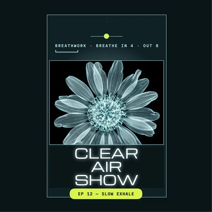 Clear Air breathwork x-ray podcast cover: breathwork podcast cover template