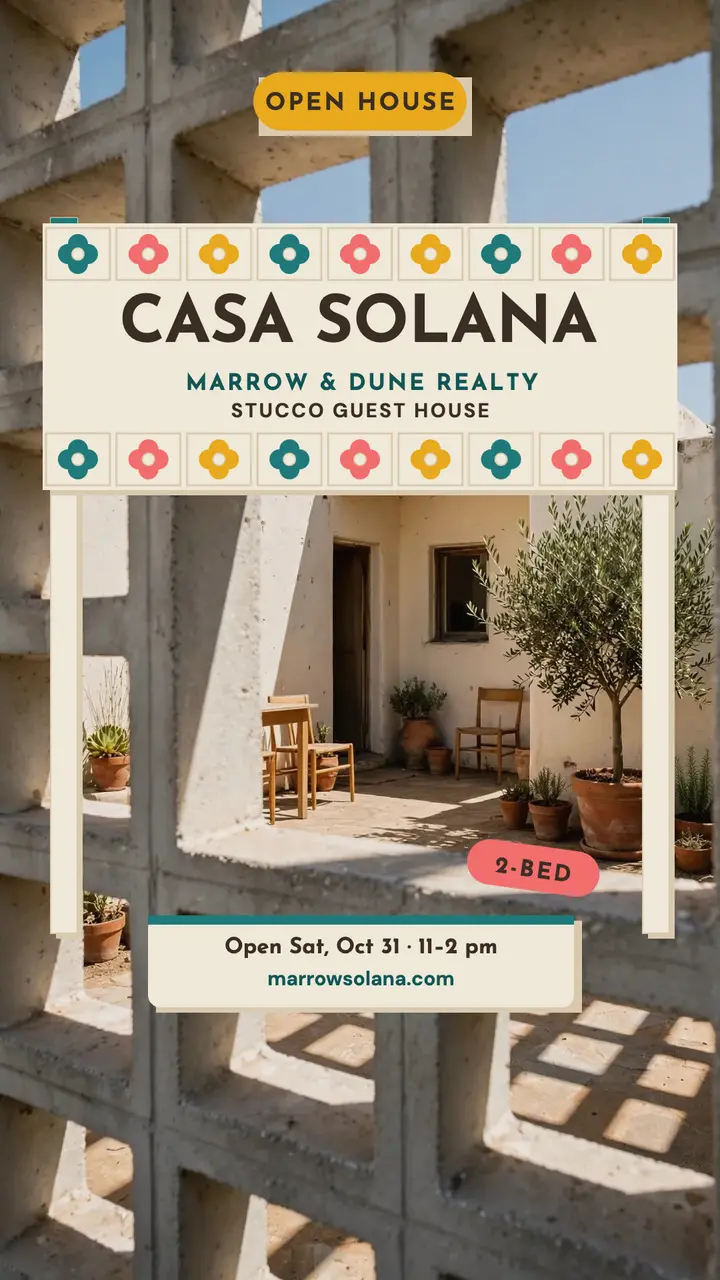 Casa Solana courtyard home story template