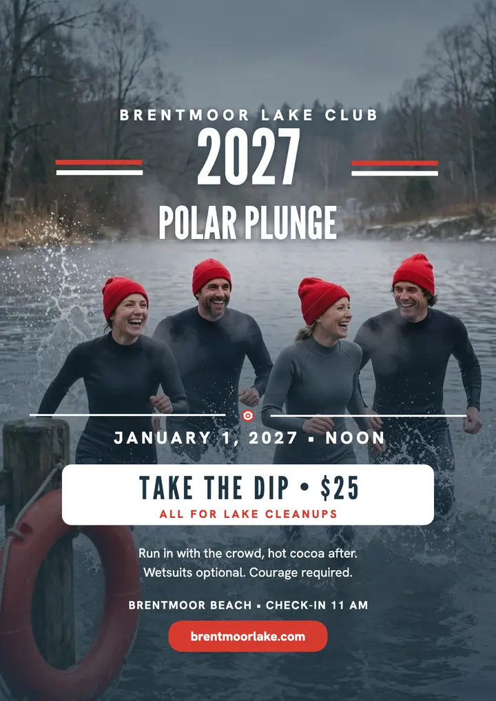 Brentmoor Polar Plunge New Year flyer template