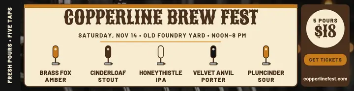 Copperline Brew Fest tap wall billboard template