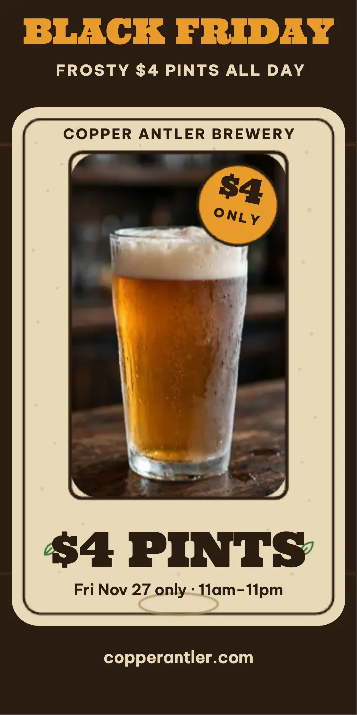 Copper Antler Black Friday coaster ad template