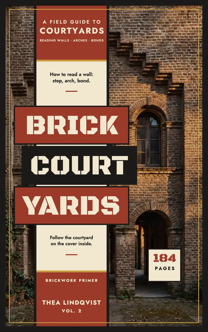 Brick courtyard field guide cover template