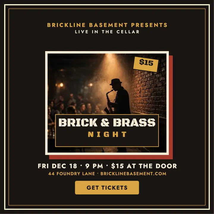 Brickline Basement jazz night square post: jazz night post template