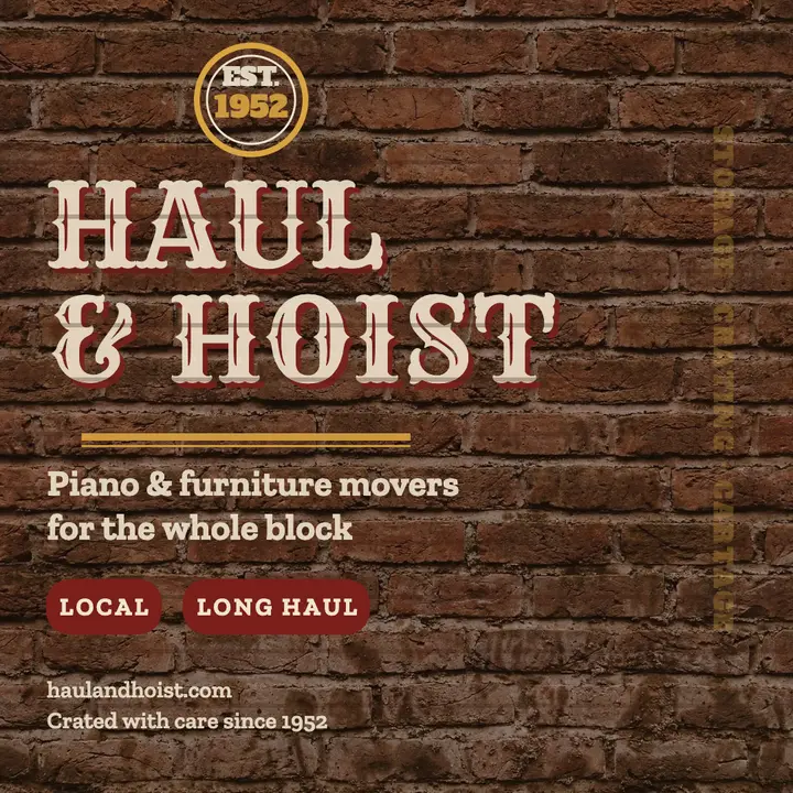 Haul & Hoist ghost sign movers post: movers promo post template