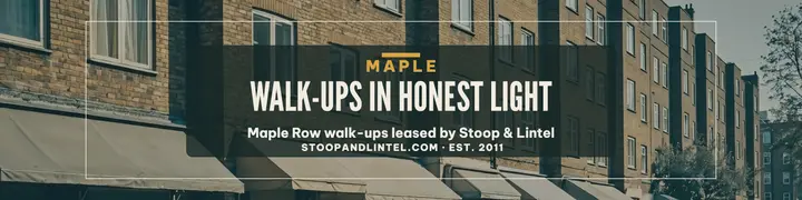 Stoop and Lintel brick walk-up header: realty banner template