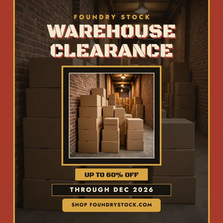 Foundry Stock warehouse clearance post: warehouse clearance sale post template
