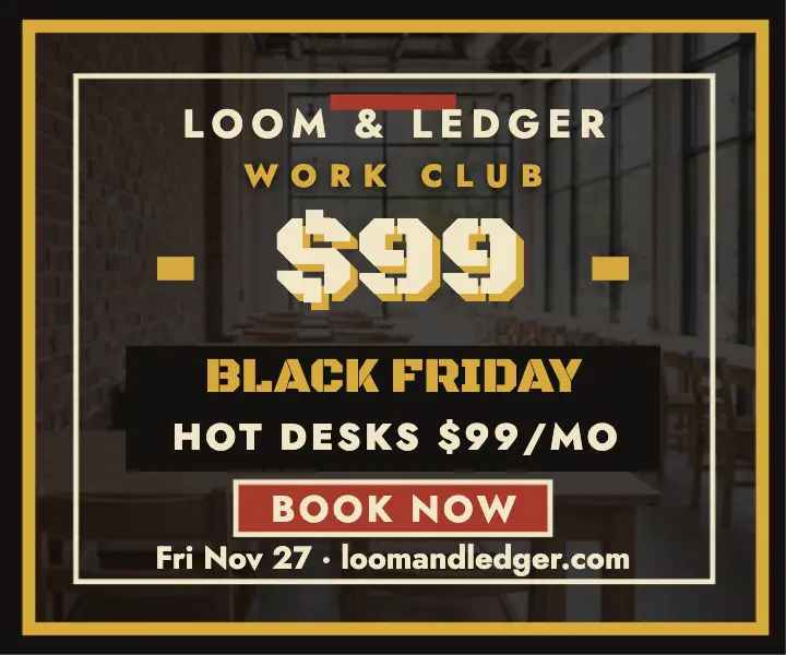 Loom and Ledger Black Friday desk ad template