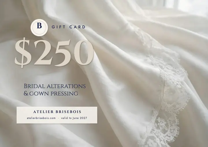 Atelier Brisebois bridal gift card template