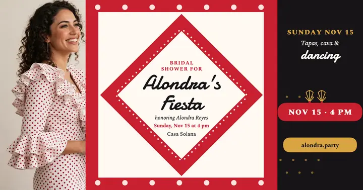 Alondra bridal fiesta shower invite: bridal shower invite template
