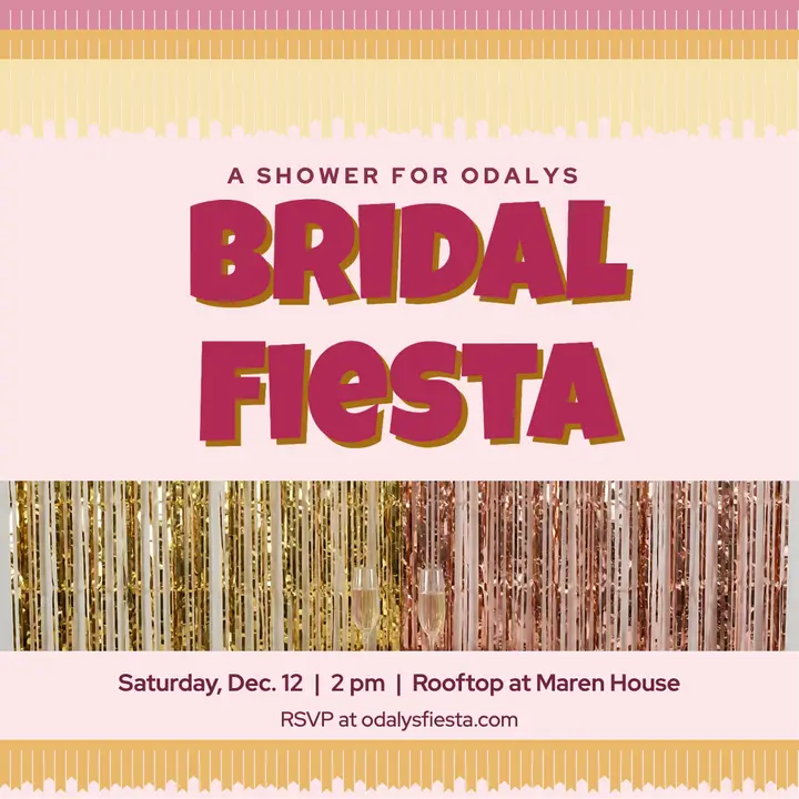 Odalys bridal fiesta shower: bridal shower invitation template
