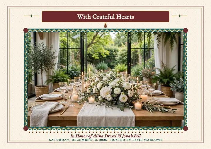 Alina bridal shower thank-you certificate: bridal shower thank you certificate template