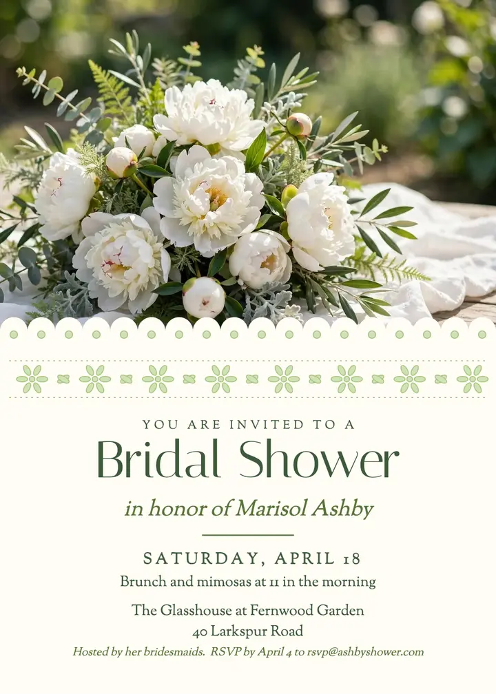 Marisol bridal shower invitation: bridal shower invitation template