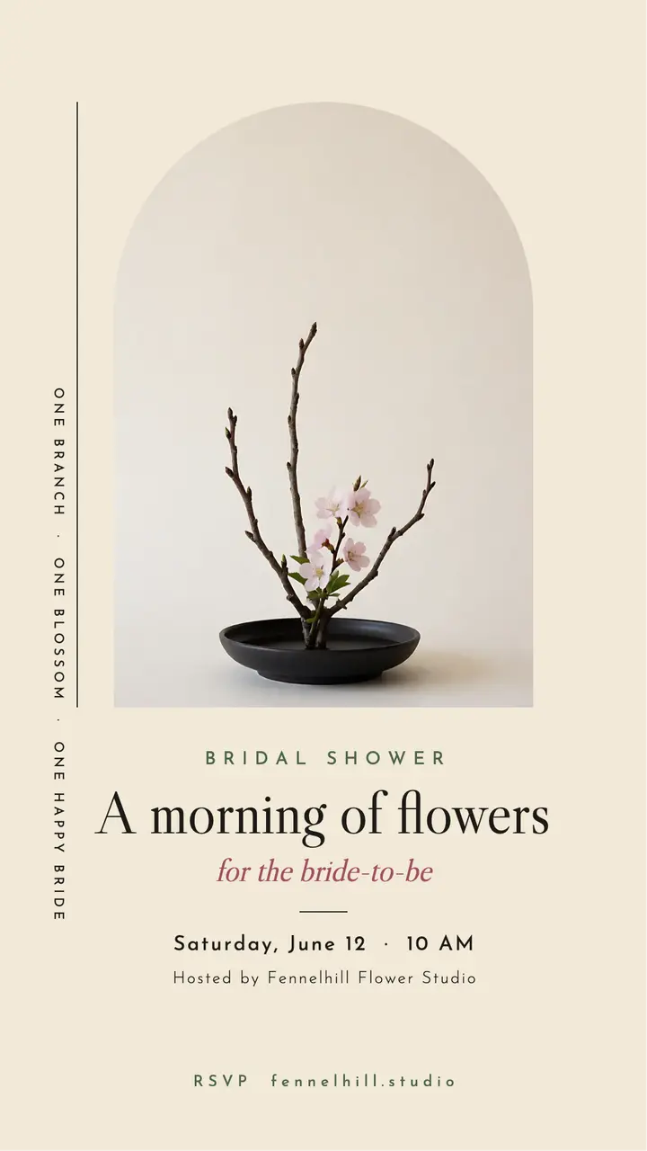 Fennelhill bridal shower flower arranging story template