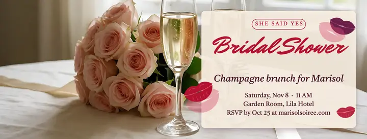 Marisol bridal shower brunch cover template