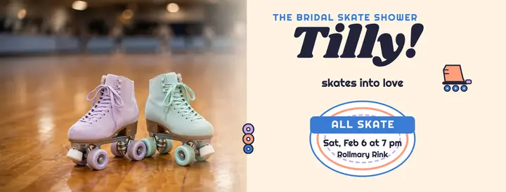 Rollmary bridal skate shower cover template