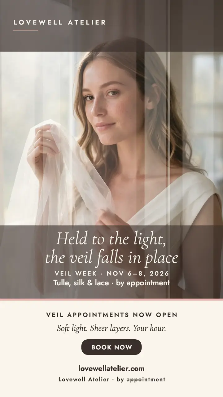 Lovewell veil appointment tulle story: veil appointment story template