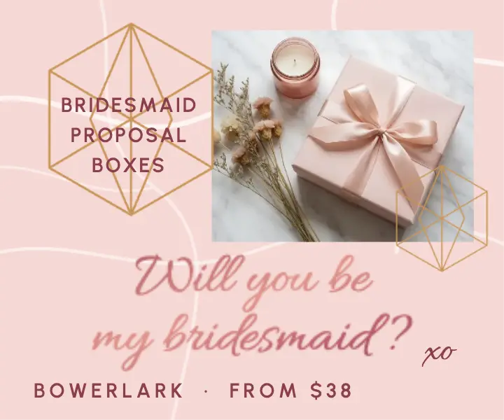 Bridesmaid proposal boxes rose-gold ad: bridesmaid proposal box ad template