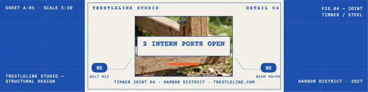 Trestleline bridge studio hiring banner template