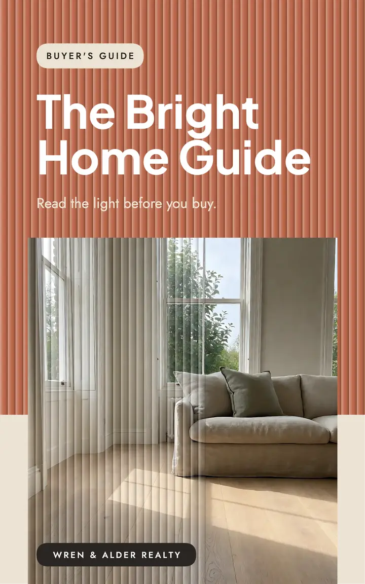The Bright Home Guide ebook cover, reeded glass template